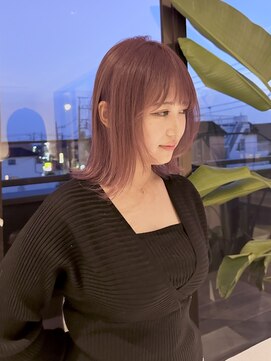 ディオン(Dion) ピンクラベンダー_外はねボブ