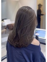 ソヨン 栄2号店(SOYON)&nbsp;黒髪/グレーベージュ/レイヤーロング/前髪パーマ/髪質改善