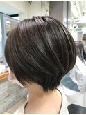 ショート　髪質改善　白髪ぼかし