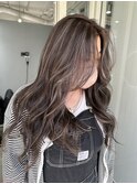 小顔へア アッシュカラーグレージュハイライトカラー◎