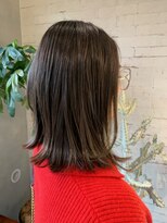 ラフヘアーアンドライフ 所沢東口店(LAF Hair&Life) 切りっぱなし、ミディアムヘア