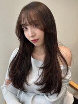 ノイカーム(noi Calm) 顔周りレイヤーカットくびれヘアミルクティーベージュカラー