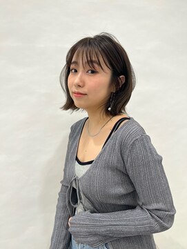 ラボヌールヘアーノーブル 新越谷店(La Bonheur hair noble) 切りっぱなしボブエアリーロング美髪ピンクブラウン 髪質改善