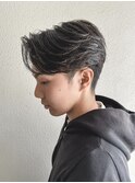 ツーブロック短髪モテるスーツ束感ニュアンスパーマ