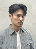 メンズセットビジネスショートへアニュアンスパーマダウンパーマ