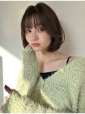 ショートボブレイヤーカット小顔顔周りフェイス20代暗髪韓国ヘア
