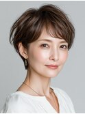クラゲヘアー/小顔/ココアベージュ/オリーブグレー/川西