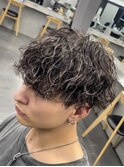 渋谷ハイライトカラー緩め波巻きスパイラルパーマルーズパーマ