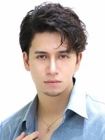 ベーア メロー(Bar mellow)&nbsp;黒髪ビジネスかき上げパーマ