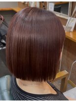 ヘアーサロン アトリエ(Hair salon ATORIE) ボブヘアストレートパーマピンクブラウン