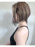 ハイグレージュショート_マニッシュショートネイビーカラー