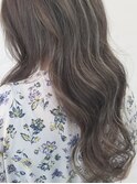 ロングハイライト×アッシュ×グレージュ