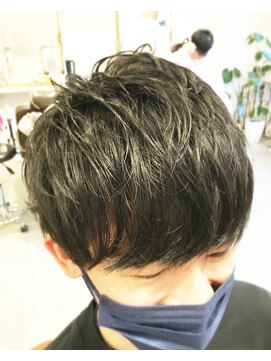 オレンチメンズヘアー(ORENCHI MEN'S HAIR) マッシュナチュラル自然ワンカールパーマ黒髪簡単スタイルO3