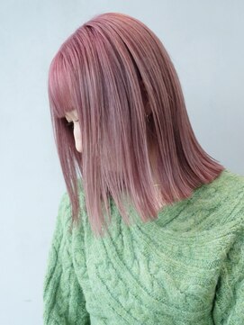 アルバム 銀座(ALBUM GINZA) ピンクベージュ_アースカラーくびれヘアツートンカラー_ba373851