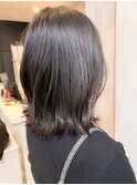 福山市Caary人気  秋冬オススメ 切りっぱなし外ハネグレージュ