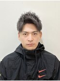 アッシュグレー ショートマッシュ