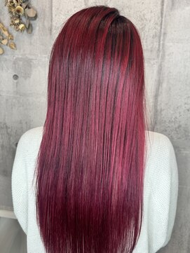 ビスポーク(BESPOKE) ダブルカラーブリーチ立体感グラデーションピンクバイオレット