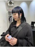 ダークパープルナチュラルショートミルクブラウン
