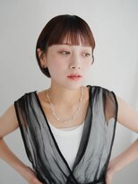 ムク 甲府(muku.)&nbsp;ミディアムヘア/斜めバング/グレージュカラー/甲府駅