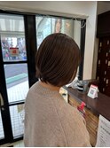 乾かすだけでまとまるショートボブ