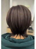 フルチップのハイライトで作るグレイアッシュ