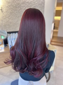 ビーチ(BEACH) 暖色カラーパープルピンクチェリーレッドブリーチなし