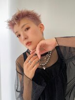 ネオリーブアイム 横浜西口店(Neolive aim)&nbsp;ピンクベージュ刈り上げベリーショート横浜　【成田】