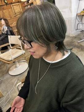 ウィークエンド(WEEKEND) 白髪活かしデザインカラーカットトリートメント22000