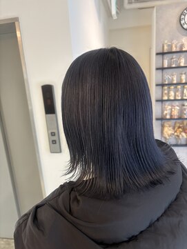 アヴァンスアンス 広島袋町店(AVANCE.ens) ベイビーブルーカラーと髪質改善カラー
