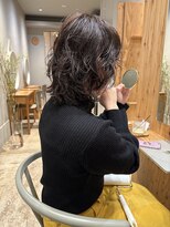 サンプラス(san+)&nbsp;【柏原良亮】ニュアンスウェーブ×ミディアムウルフ