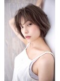 ひし形ボブ×前髪あり×ショートカット/髪質改善