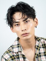 オーシャントーキョーオーバー 渋谷(OCEAN TOKYO OVER)&nbsp;メンズショートフェザーパーマセンターパートニュアンスパーマ