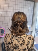 ヘアー アレス(hair ales)&nbsp;ハーフアップ アップスタイル 結婚式セット