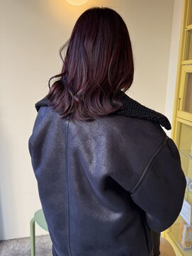 ヒントステーション(HINTSTATION) 〈浅草 半個室〉ミディアムレイヤー×ワインレッド