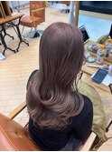 " 透け感抜群" ダブルカラー ミルクティーピンクベージュ