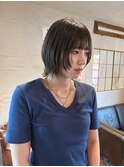 【gilly】layer bob × Olive beige