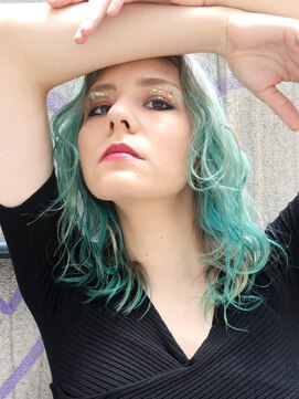 アルバム 銀座(ALBUM GINZA) 海外風フェザーウェーブ_ココアブラウンフリンジウェーブ_77702