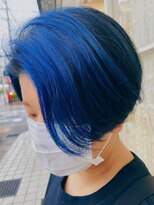 クラシコ ヘアー(CLASSICO hair) ブルーハイライト×前下がりマッシュ