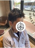 王道アップバング×ツーブロックスタイル