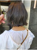 切りっぱなしボブ◎まろやかオリーブベージュ◎