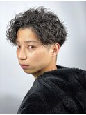 スパイラルパーマ×ツーブロック