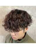 波巻きパーマ　メンズパーマメンズカットメンズ