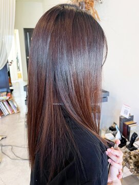 レポヘアー(Repos hair) 20代30代40代大人可愛い髪質改善カラーショコラブラウン艶感