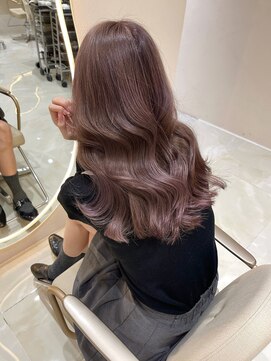 サイン 渋谷(SIGN) 韓国ヘアハッシュカットレイヤーカットグレージュブリーチ無し