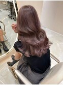 韓国ヘアハッシュカットレイヤーカットグレージュブリーチ無し