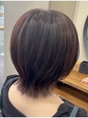 大人可愛い20代30代30代 ウルフレイヤーショート レッドブラウン