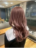 ピンクグレージュ【20代/30代/イルミナカラー/縮毛矯正/髪質改善