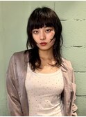 モードなウルフレイヤーミディアムレイヤー20代30代垢抜けヘア