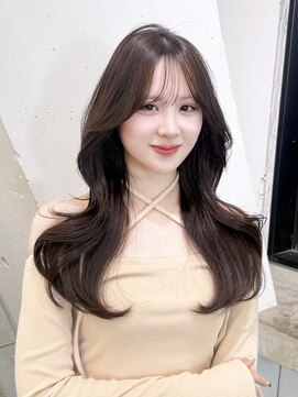 アルバム 新宿(ALBUM SHINJUKU) ロング大人ガーリー韓国ヘア顔周りレイヤー_F31364