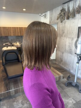 カーキ 甲府(khaki) 白髪ぼかし剥がし×明るめベージュ